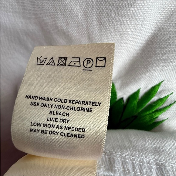 Anthropologie Holding Horses Fruit Salad Linen Tunic Dress White Raw Size Medium - Picture 9 of 9